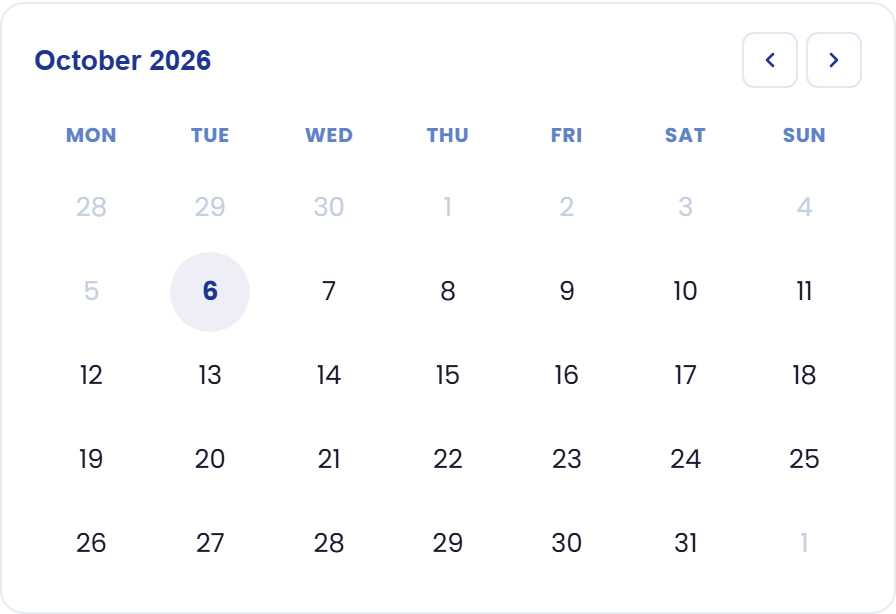 Day-selection calendar.