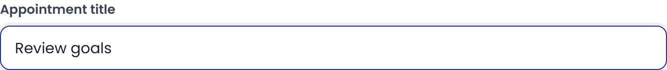 Example appointment title.
