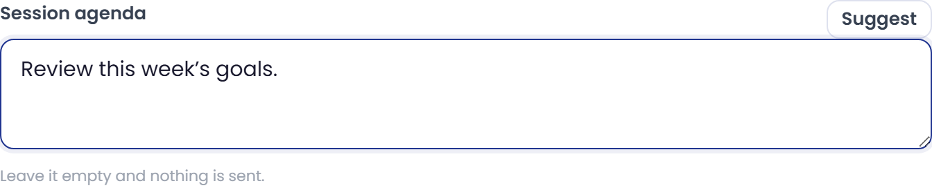Session topics and Suggest button.