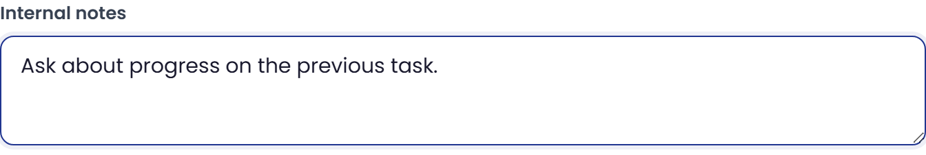 Example internal notes.