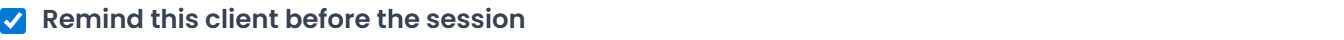 Reminder checkbox for this appointment.