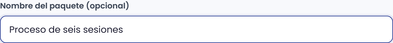 Nombre opcional de la serie.
