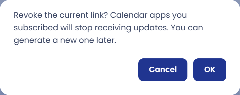 Subscription-link revocation confirmation.