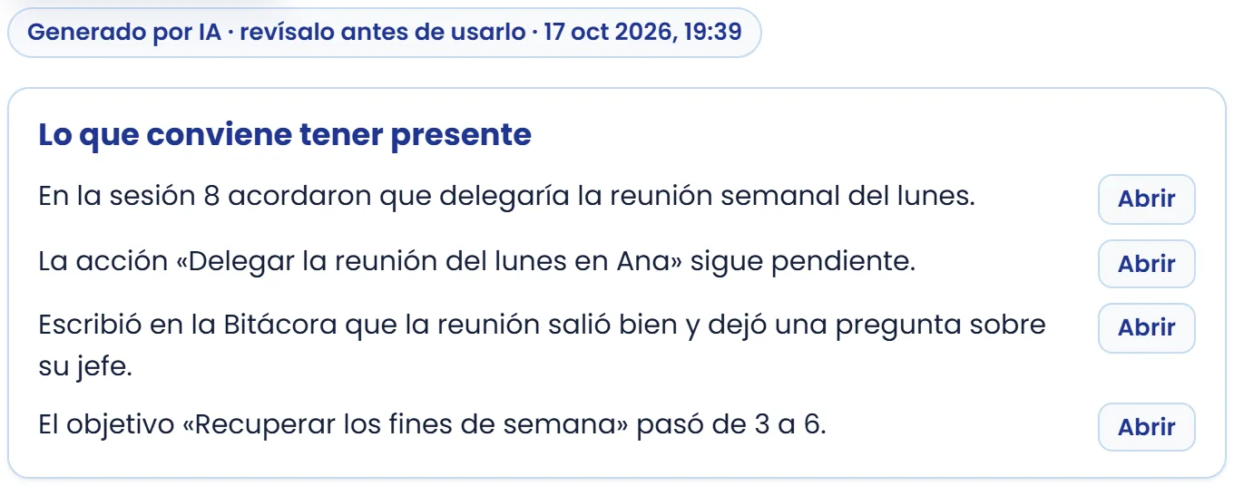 Revisa lo que conviene tener presente