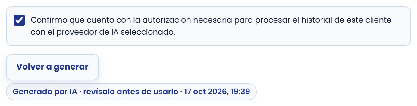Vuelve a generar cuando haga falta