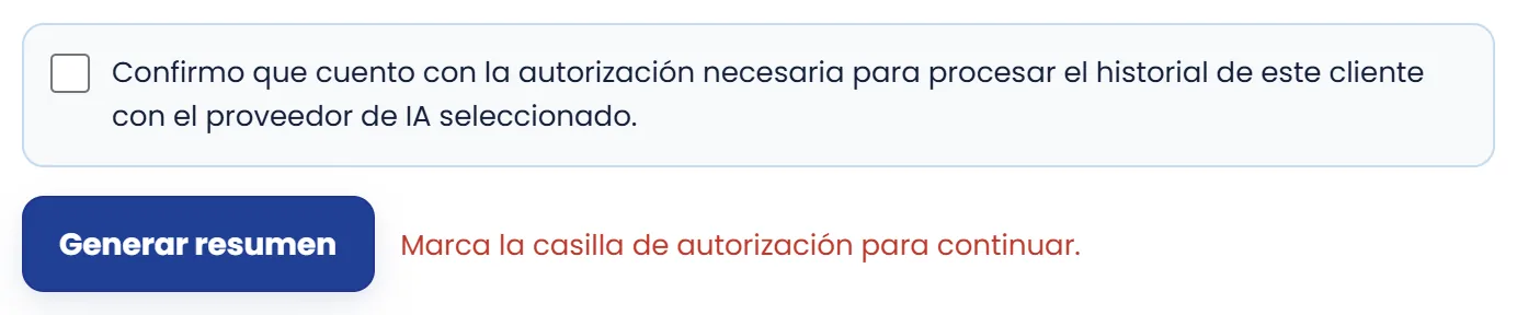 Si no marcas la casilla