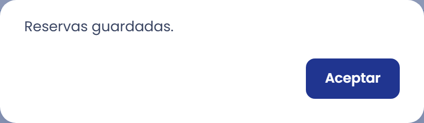 Confirma que se ha guardado