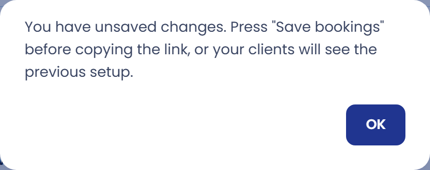 If you have unsaved changes