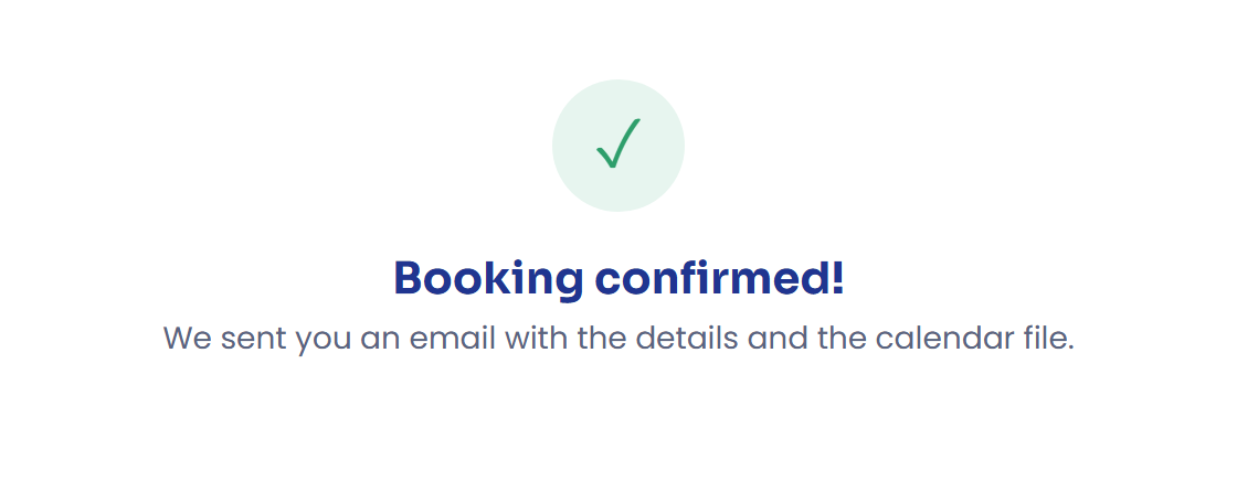 Check the booking confirmation
