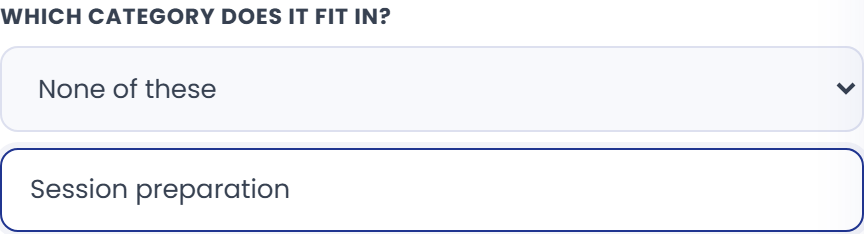 If none of the categories fits