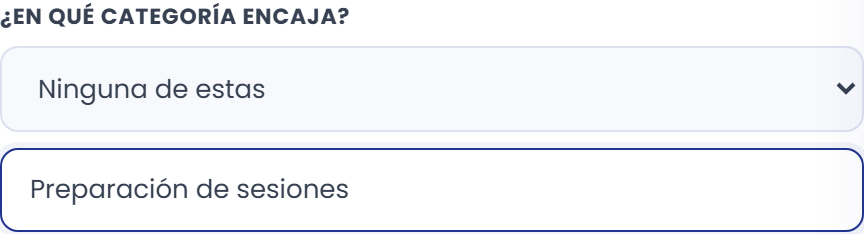 Si ninguna categoría encaja