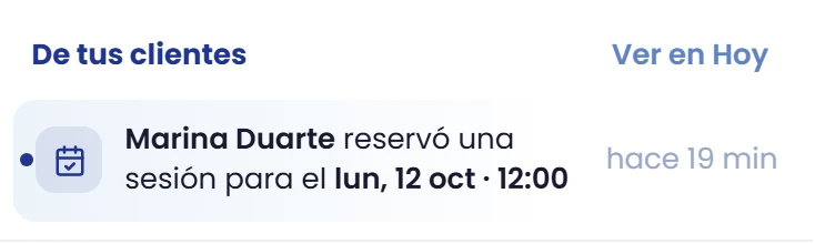 Abre una actividad de cliente