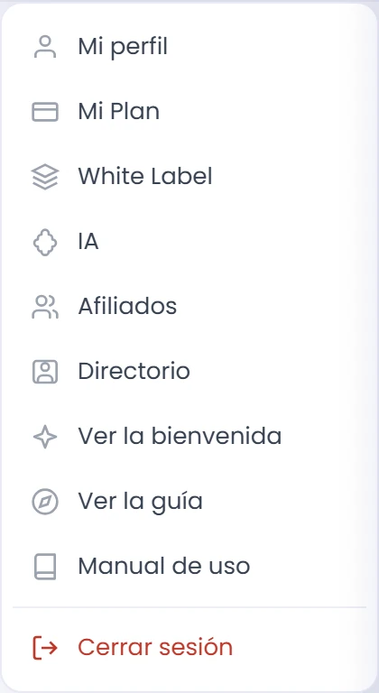 Elige una acción de tu cuenta