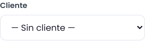 Si no tienes un cliente asignado