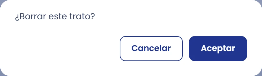 Antes de confirmar la eliminación