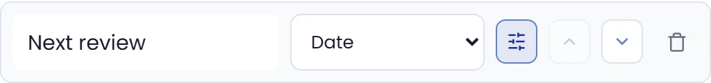 Rename, change the type or reorder a field
