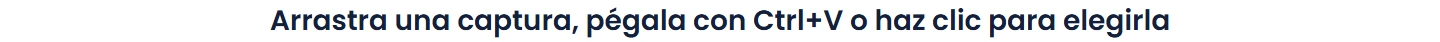 Selecciona o pega una captura