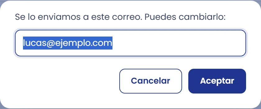 Comprueba la dirección y el resultado del envío