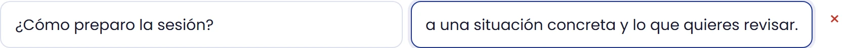 Añade preguntas y respuestas completas