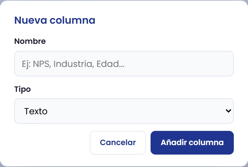 Crea una columna de trabajo