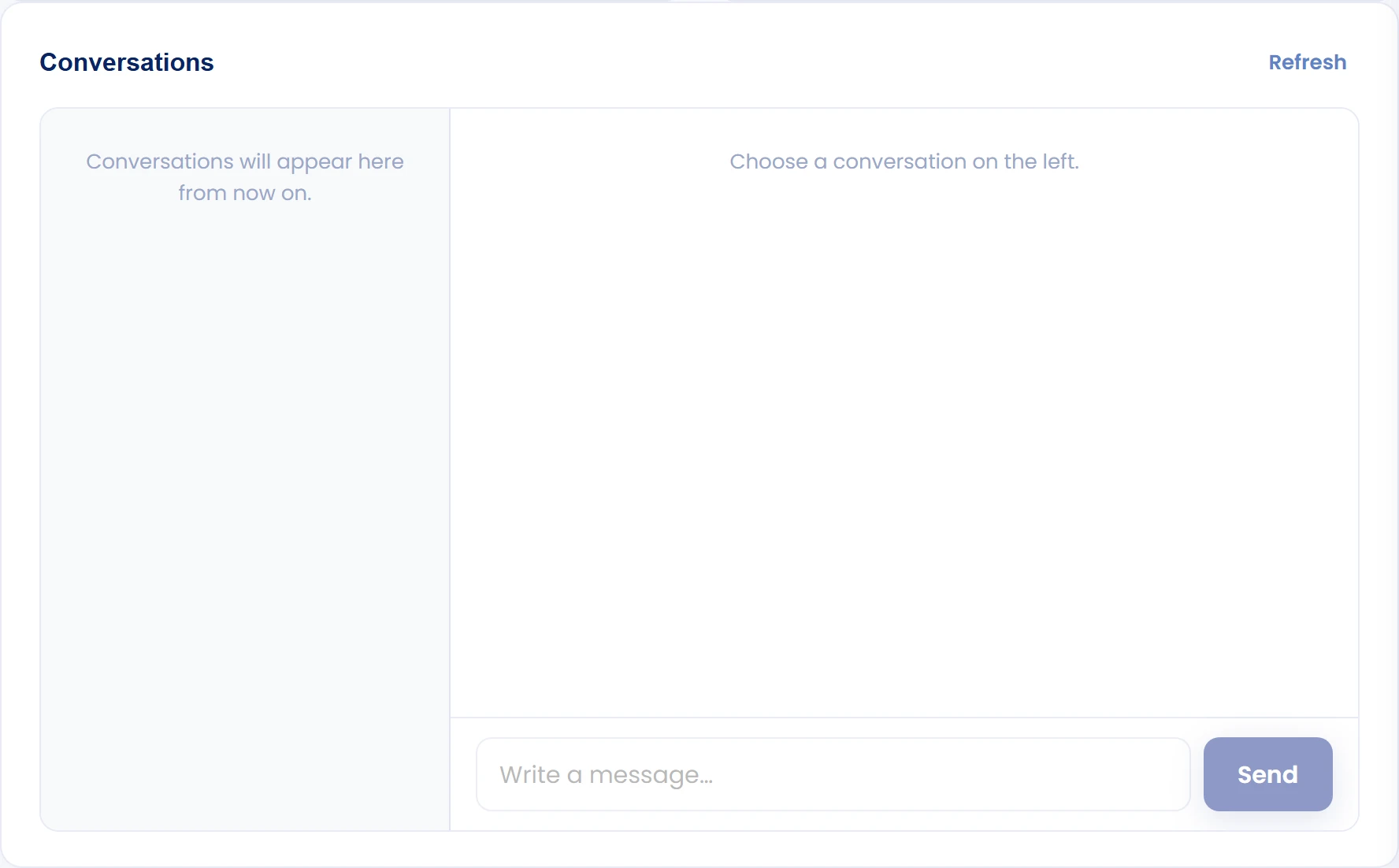 If no conversation is available