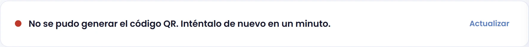 Si no aparece el QR o caduca