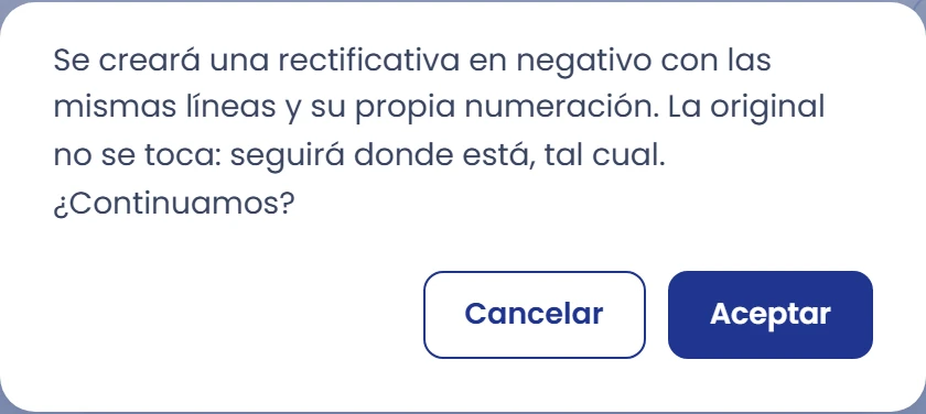 Prepara una rectificativa cuando corresponda