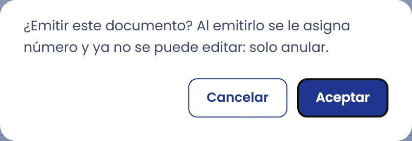 Confirma la emisión