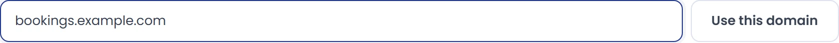 Enter a complete subdomain