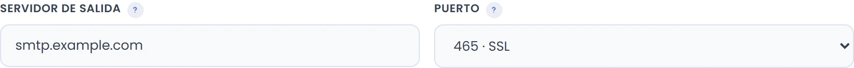 Obtén los datos de salida de tu proveedor