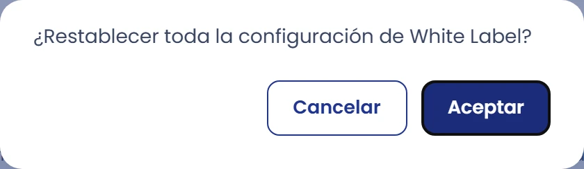 Lee la confirmación al restablecer