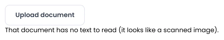 If the document cannot be read