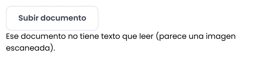 Si el documento no se puede leer