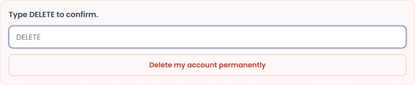 Review the final confirmation