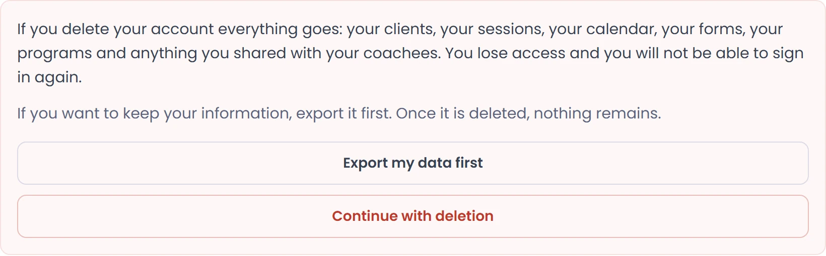 Read notices before deletion