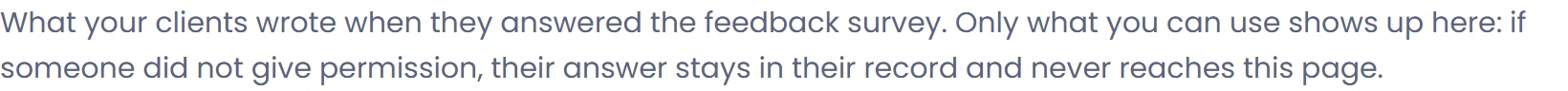 Open Testimonials