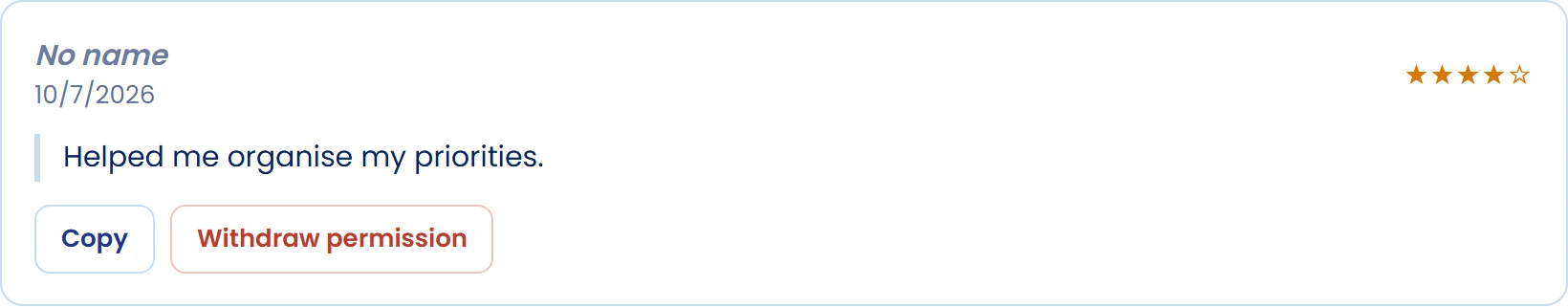 Distinguish text from name and image