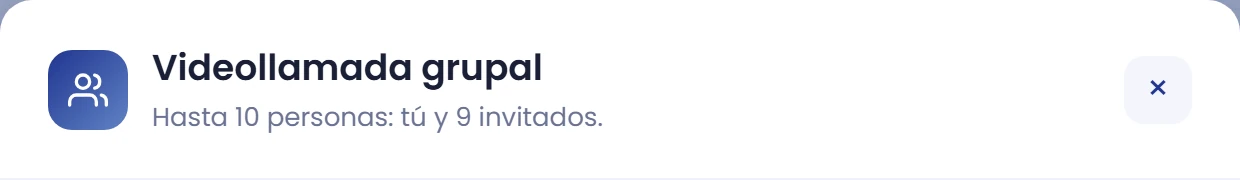 Abre Videollamada grupal