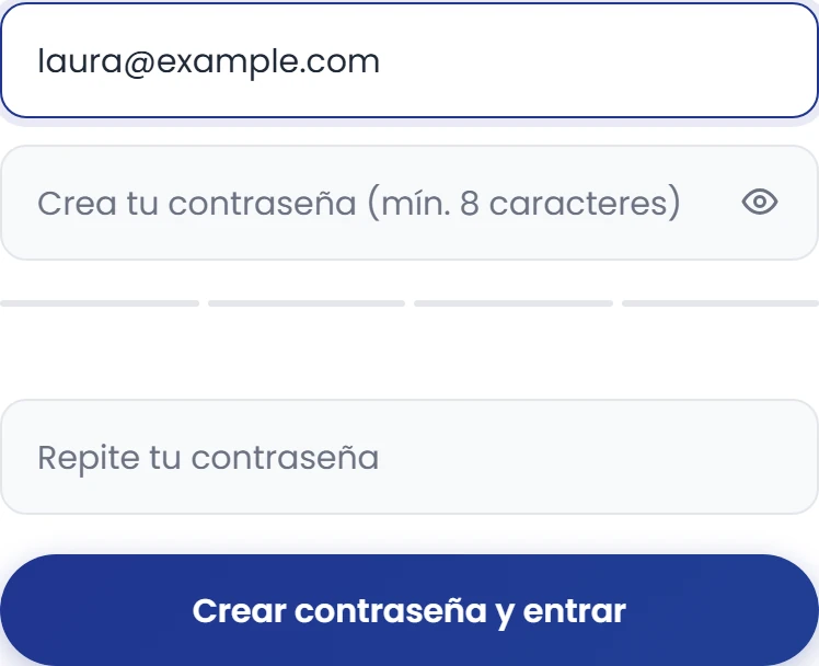Configura tu primer acceso