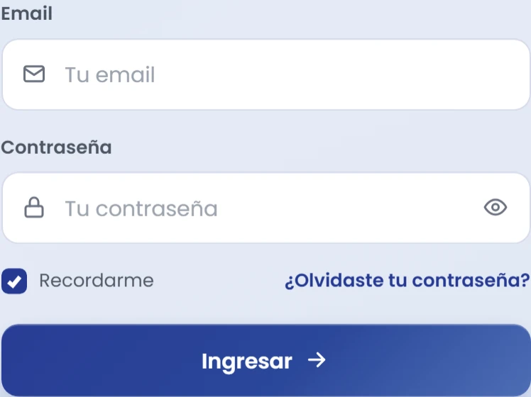 Escribe correo y contraseña