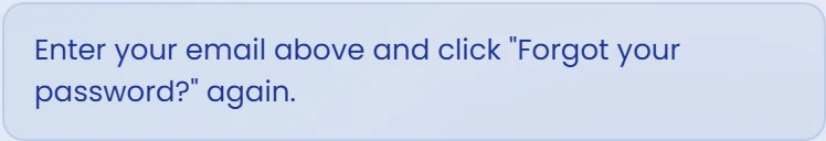 If email was not entered
