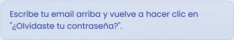 Si no escribiste el correo