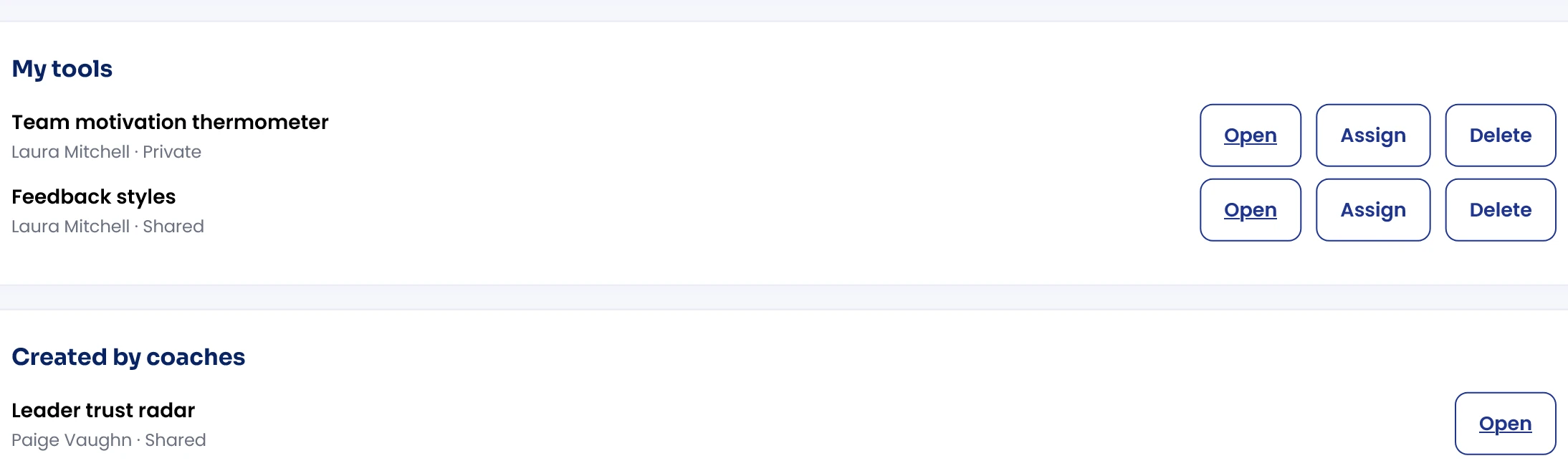 Open and try the saved tool