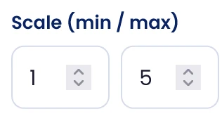 Set the minimum and maximum