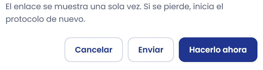 Genera un enlace con Enviar