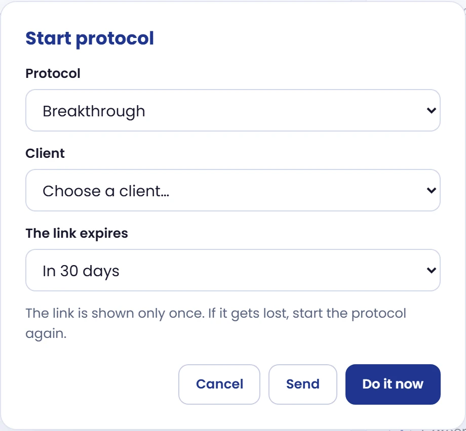 If no client is selected