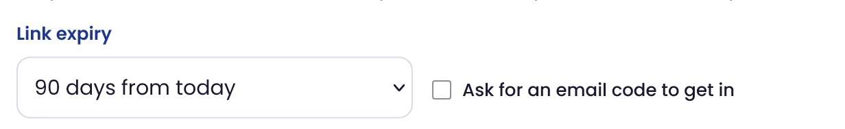 Configure expiry and codes