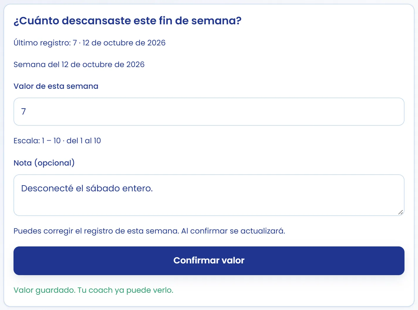 Comprueba que se guardó