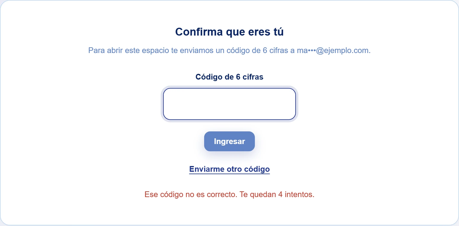 Si el código está incompleto o es incorrecto