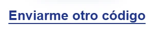 Solicita otro código si hace falta